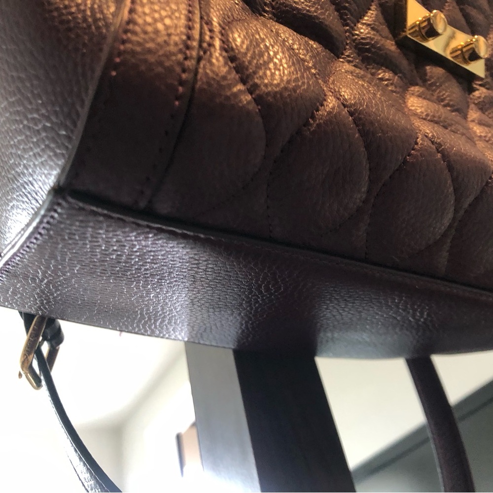 Vera Bradley Pebbled Purple Satchel Handbag - Picture 5 of 11